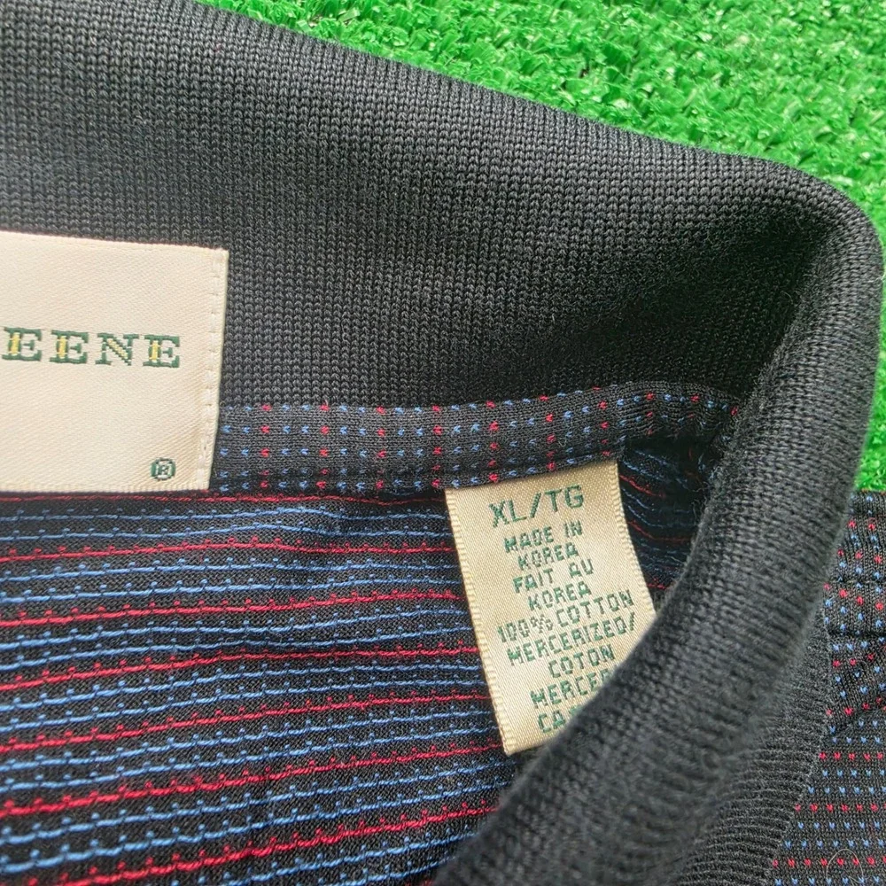 Fairway‎ & Greene 18th Hole Horseshoe Golf Polo Shirt Mens XL Black Embroidered